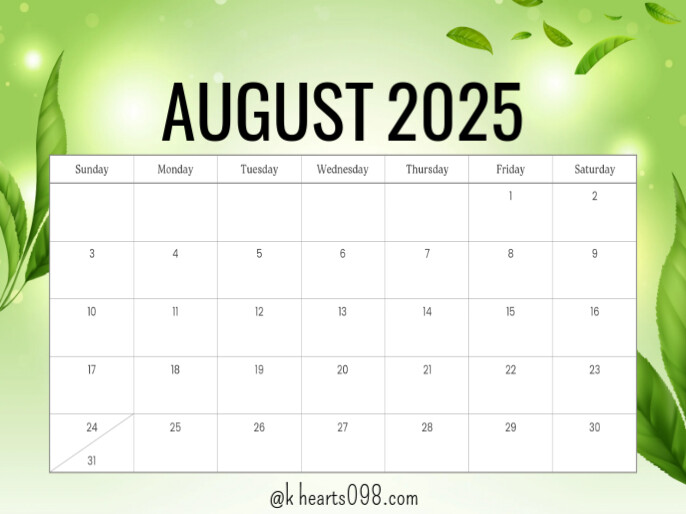 August Presentation template