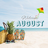 Aug Fall Posts Welcome To August Instagram Post Template | PosterMyWall