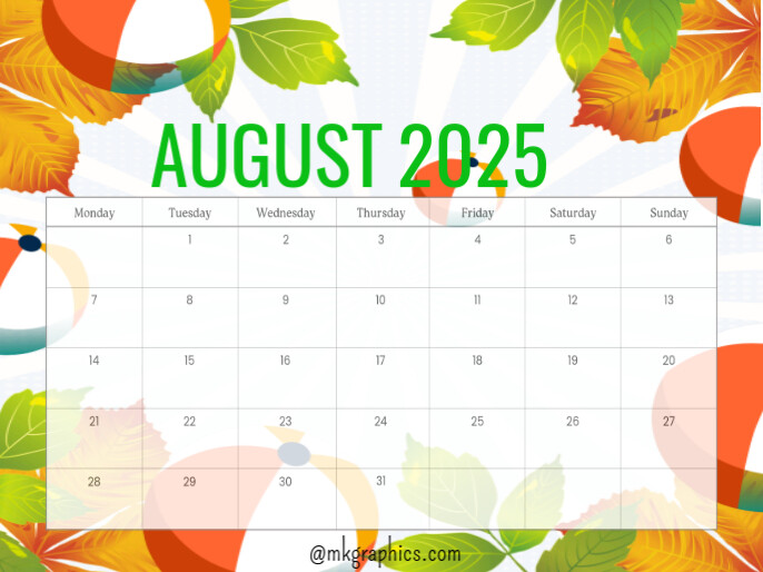 August Presentation template