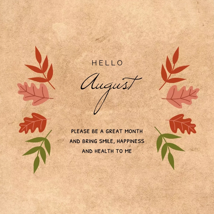 August Template | PosterMyWall