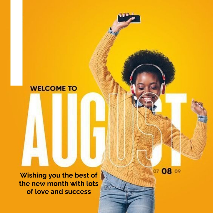 AUGUST Template | PosterMyWall
