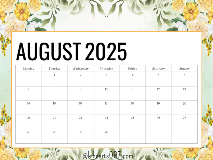 August Template | PosterMyWall