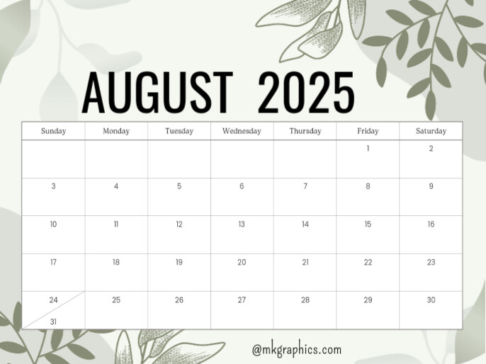 August Presentation template