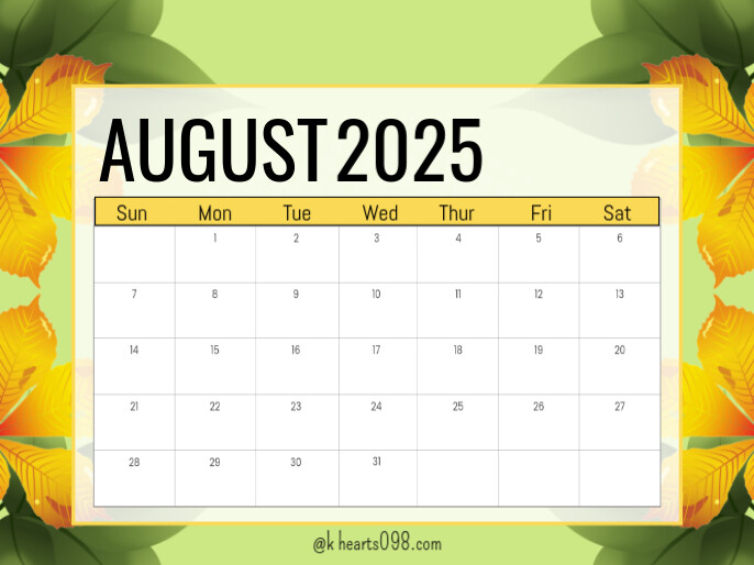 August Template | PosterMyWall