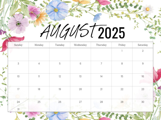 August Template | PosterMyWall