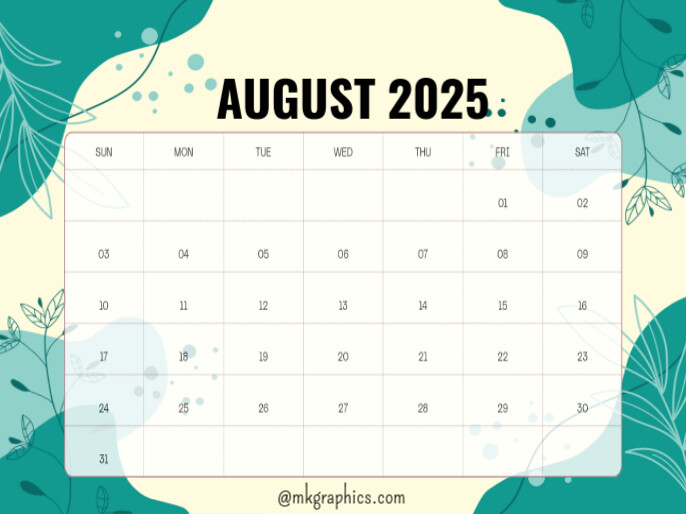 August Template | PosterMyWall