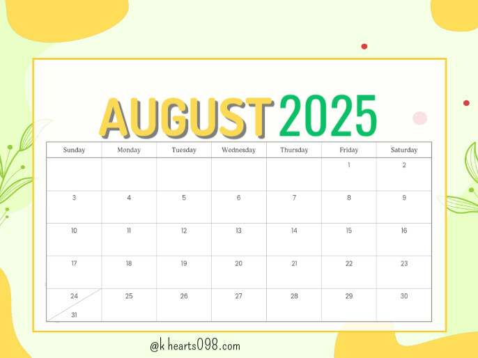 August Presentation template
