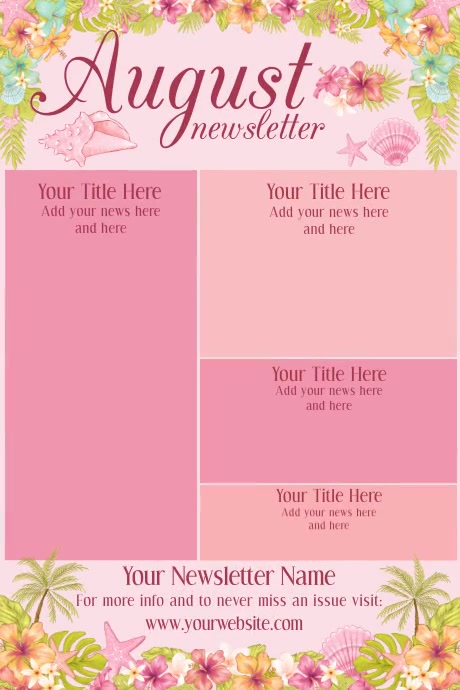 August Newsletter Examples August Newsletter by Paula Template | PosterMyWall