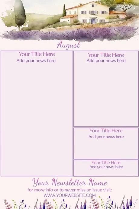 August Newsletter Examples August Newsletter by Paula Template | PosterMyWall
