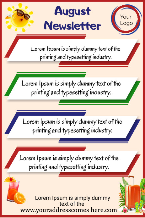 August Newsletter Examples August newsletter Template | PosterMyWall