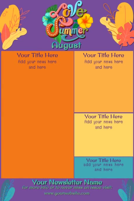 August Newsletter Examples August Newsletter by Paula Template | PosterMyWall