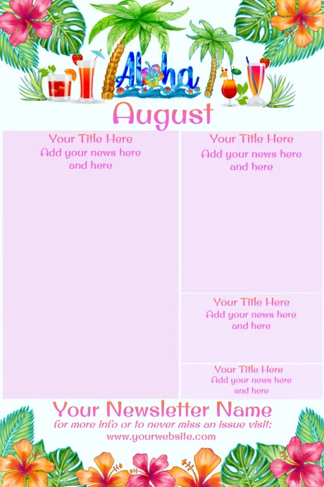 August Newsletter Examples August Newsletter by Paula Template | PosterMyWall