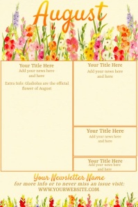 August Newsletter Examples August Newsletter Template | PosterMyWall