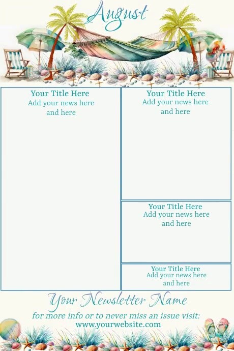 August Newsletter Examples August Newsletter by Paula Template | PosterMyWall