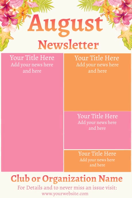 August Newsletter Examples August Newsletter by Paula Template | PosterMyWall