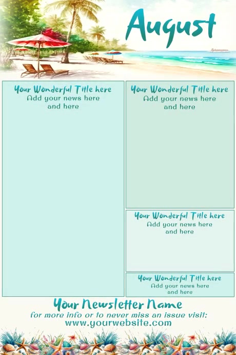 August Newsletter Examples August Newsletter Template | PosterMyWall