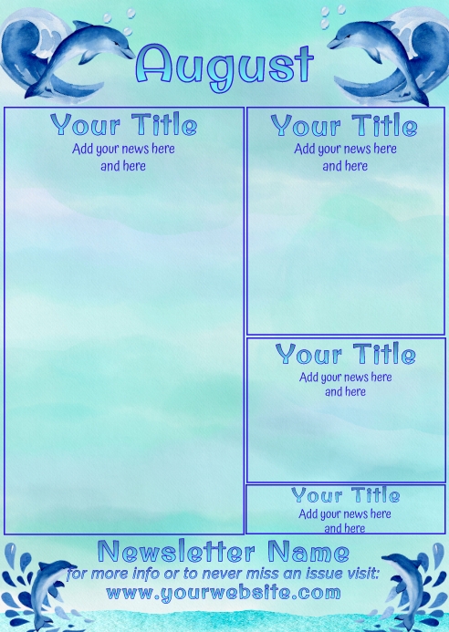 August Newsletter Examples August Newsletter Template | PosterMyWall