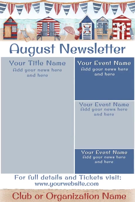 August Newsletter Examples August Newsletter by Paula Template | PosterMyWall