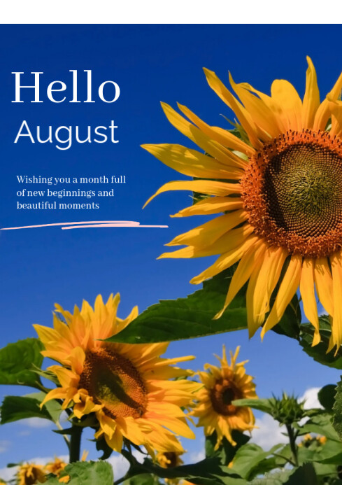 August Temperature  A2 template