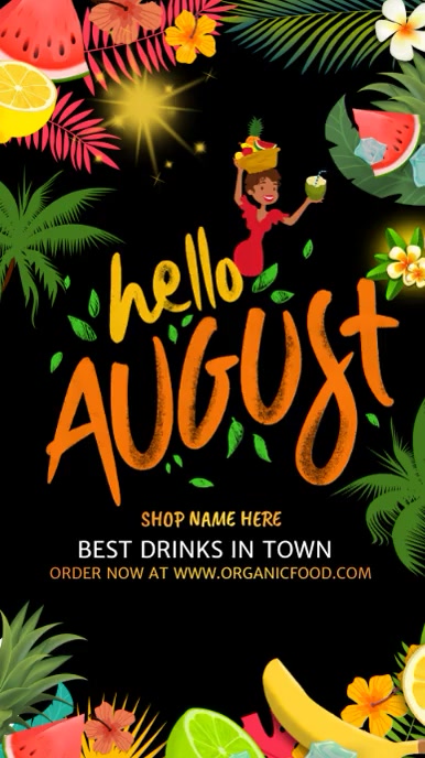 August Template Instagram Story