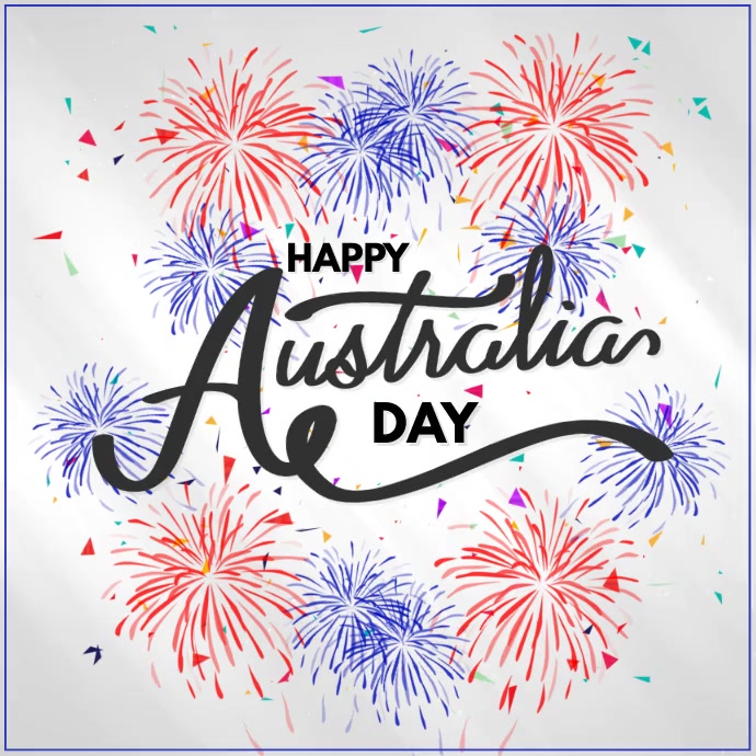 Australia Day, Australia Day Greeting Card Instagram Plasing template