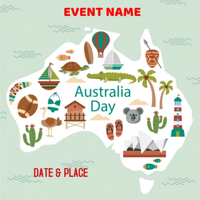 AUSTRALIA DAY,Australia Day Wpis na Instagrama template