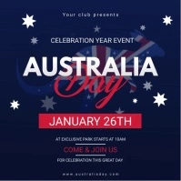 Australia Day Celebration Video Invite Square (1:1) template