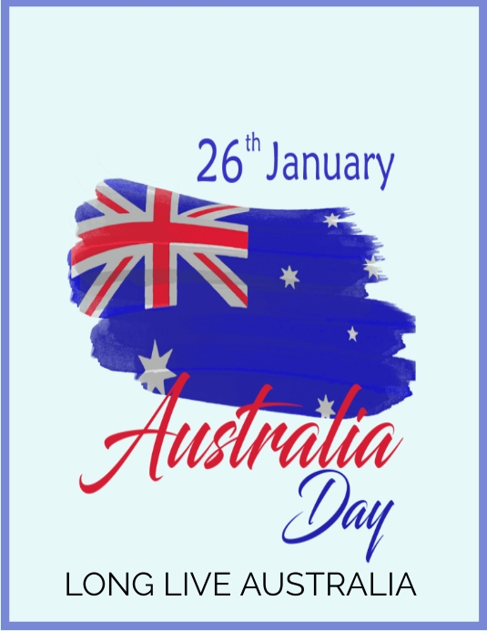 Australia day Flyer (US Letter) template