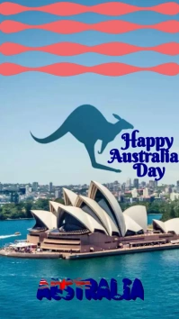 Australia Day Digital Display (9:16) template