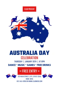 australia day Affiche template