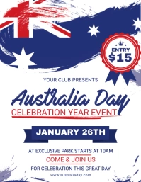 Australia Day Event Invitation Flyer Folder (US Letter) template