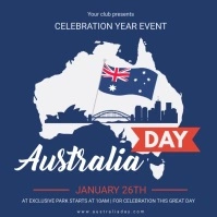 Australia Day Event Invitation Video Square (1:1) template