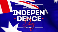 Blue Australia Day Celebration Digitalt display Template