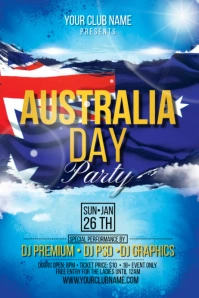 Australia Day Party Flyer Template Poster