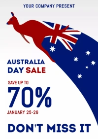 australia day sale A4 template