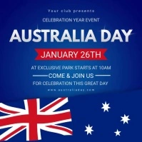 Australia Day Video Event Video Invite Square (1:1) template
