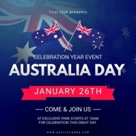 Australia Day Video Invitation Square (1:1) template