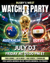 Australia VS Egypt Watch Party : FIFA World Cup 2026 Watch Party Instagram Portrait template