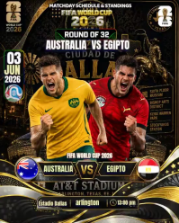 Australia vs. Egypt  FIFA World Cup Match Instagram template