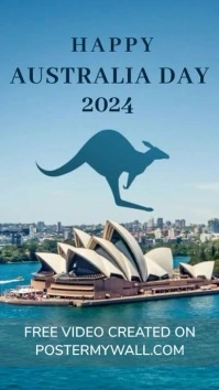 Australian Day Video Цифровой дисплей (9 : 16) template