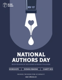 Authors day event flyer template Iflaya (Incwadi ye-US)