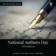 Authors day instagram template Kwadrat (1:1)