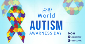 Бирюзовый Autism Awareness Facebook Shared Image Template