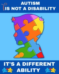 Autism awareness day Instagram Portrait template