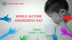 White Autism Awareness Twitter 帖子 Template