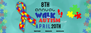 Turquoise Autism Walk Zdjęcie w tle na Facebooka Template