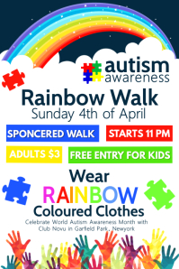 Autism awareness flyer, World Autism Day Poster template
