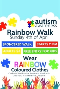 Autism awareness flyer, World Autism Day Poster template
