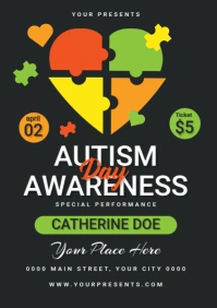 Autism Awarness A4 template