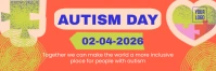 autism day celebration template Banner 2 × 6